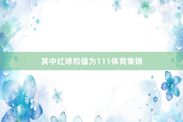 其中红球和值为111体育集锦