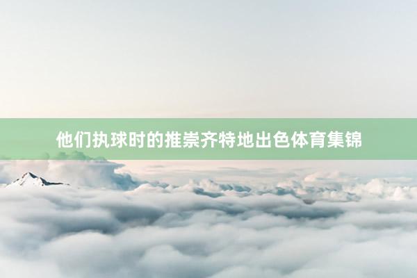 他们执球时的推崇齐特地出色体育集锦