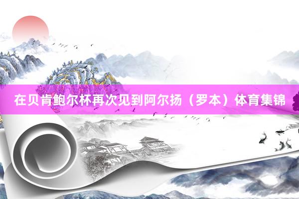 在贝肯鲍尔杯再次见到阿尔扬（罗本）体育集锦
