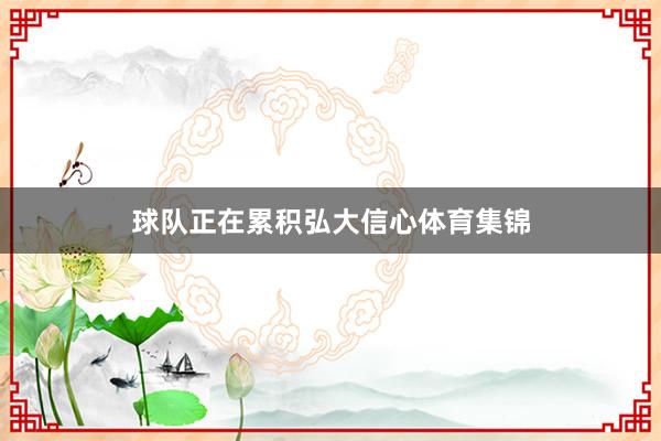 球队正在累积弘大信心体育集锦