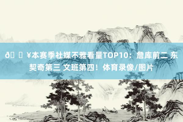 🔥本赛季社媒不雅看量TOP10：詹库前二 东契奇第三 文班第四！体育录像/图片