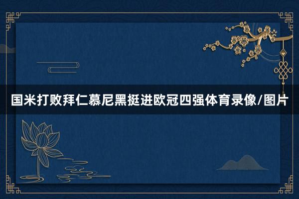 国米打败拜仁慕尼黑挺进欧冠四强体育录像/图片