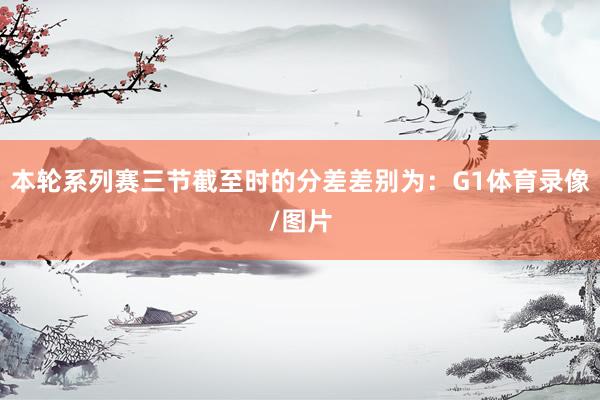 本轮系列赛三节截至时的分差差别为：G1体育录像/图片