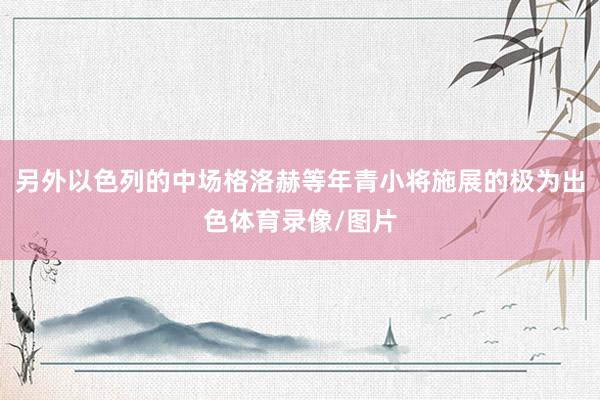 另外以色列的中场格洛赫等年青小将施展的极为出色体育录像/图片