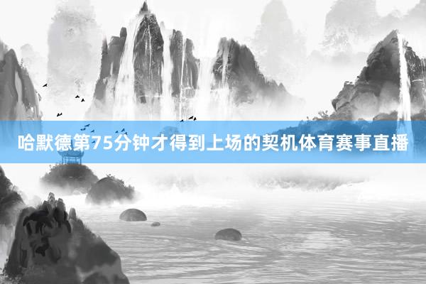 哈默德第75分钟才得到上场的契机体育赛事直播