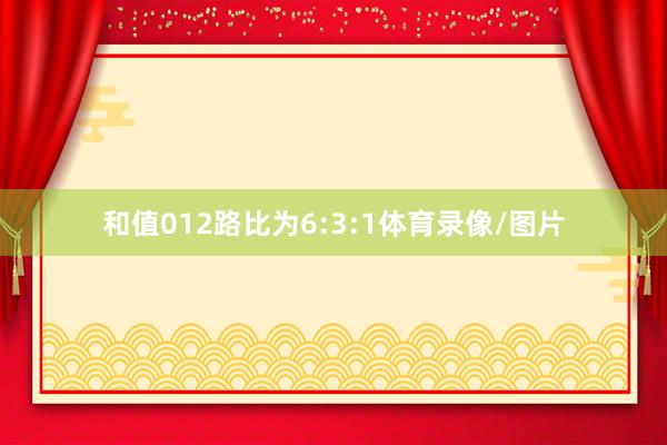 和值012路比为6:3:1体育录像/图片