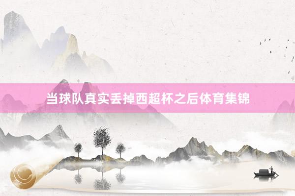 当球队真实丢掉西超杯之后体育集锦