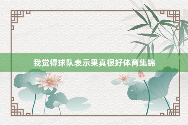 我觉得球队表示果真很好体育集锦