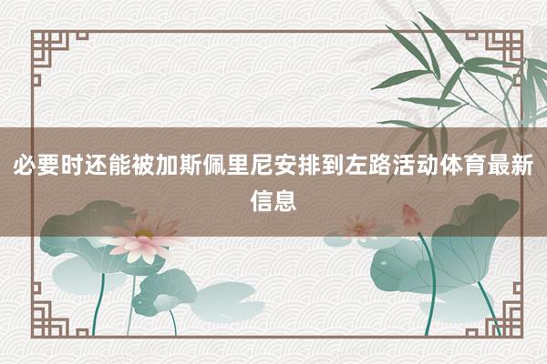 必要时还能被加斯佩里尼安排到左路活动体育最新信息