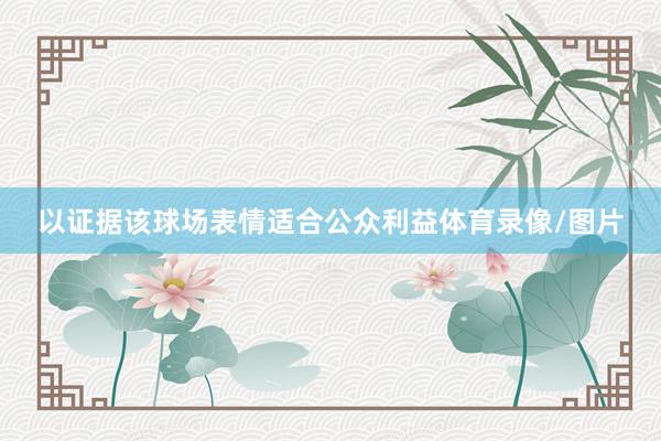 以证据该球场表情适合公众利益体育录像/图片