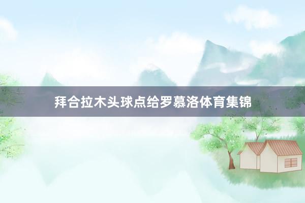 拜合拉木头球点给罗慕洛体育集锦
