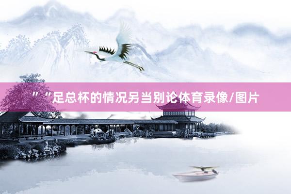 ”“足总杯的情况另当别论体育录像/图片