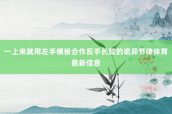 一上来就用左手横板合作反手长胶的诡异节律体育最新信息