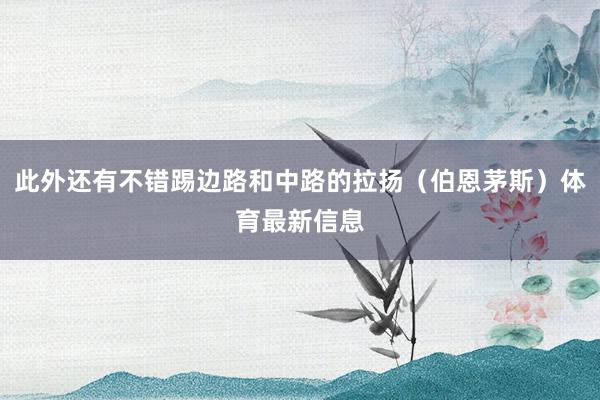 此外还有不错踢边路和中路的拉扬（伯恩茅斯）体育最新信息
