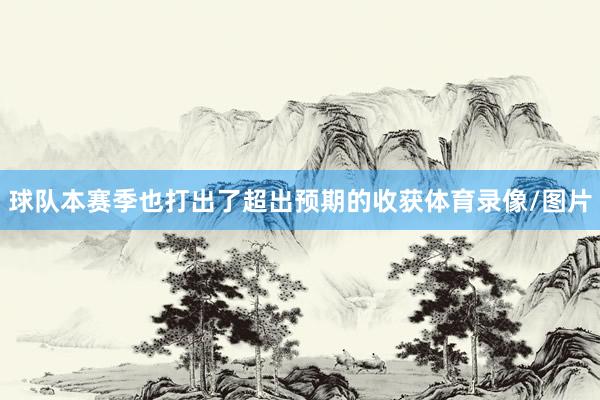 球队本赛季也打出了超出预期的收获体育录像/图片